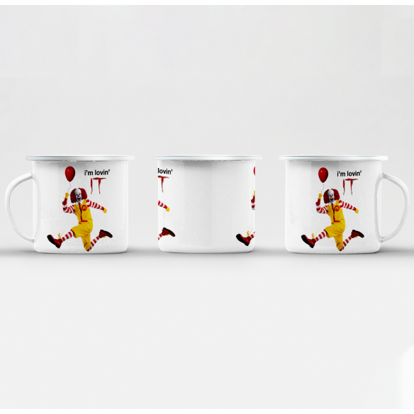 Mug GEEK en Métal Emaillé Ronald It Parodie Film Series Burger
