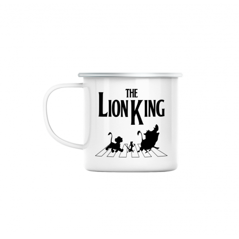 Mug GEEK en Métal Emaillé  Roi Lion Abbey Road Parodie Film Series Marque