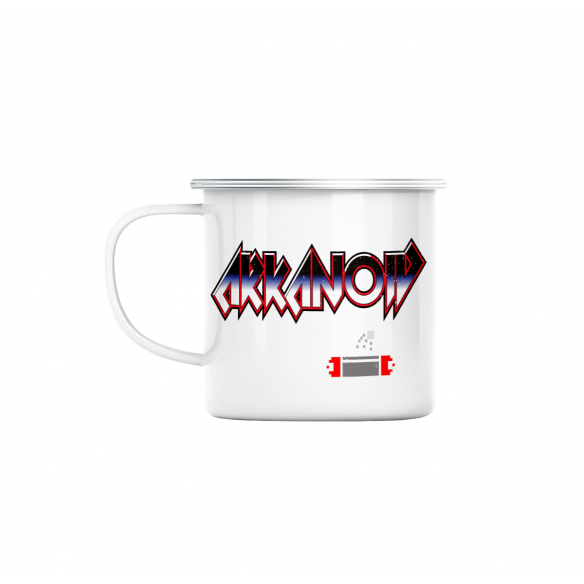 Mug GEEK en Métal Emaillé Arkanoid Jeux Vidéo Retro Gaming Vintage Arcade