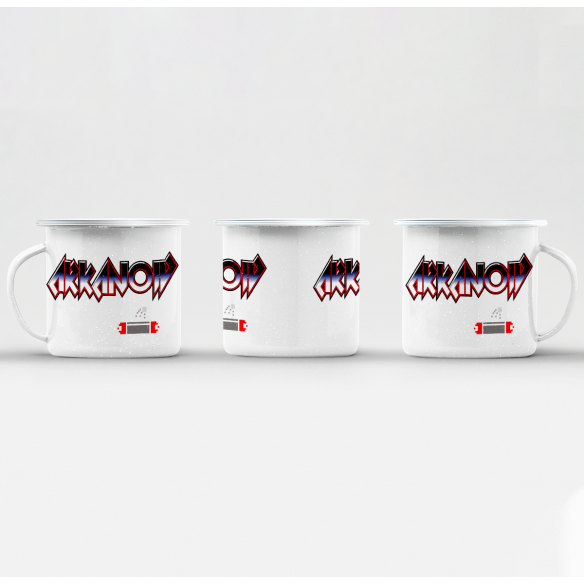 Mug GEEK en Métal Emaillé Arkanoid Jeux Vidéo Retro Gaming Vintage Arcade