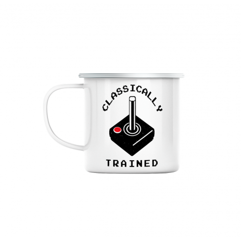 Mug GEEK en Métal Emaillé Classically Trained Jeux Vidéo Retro Gaming Vintage