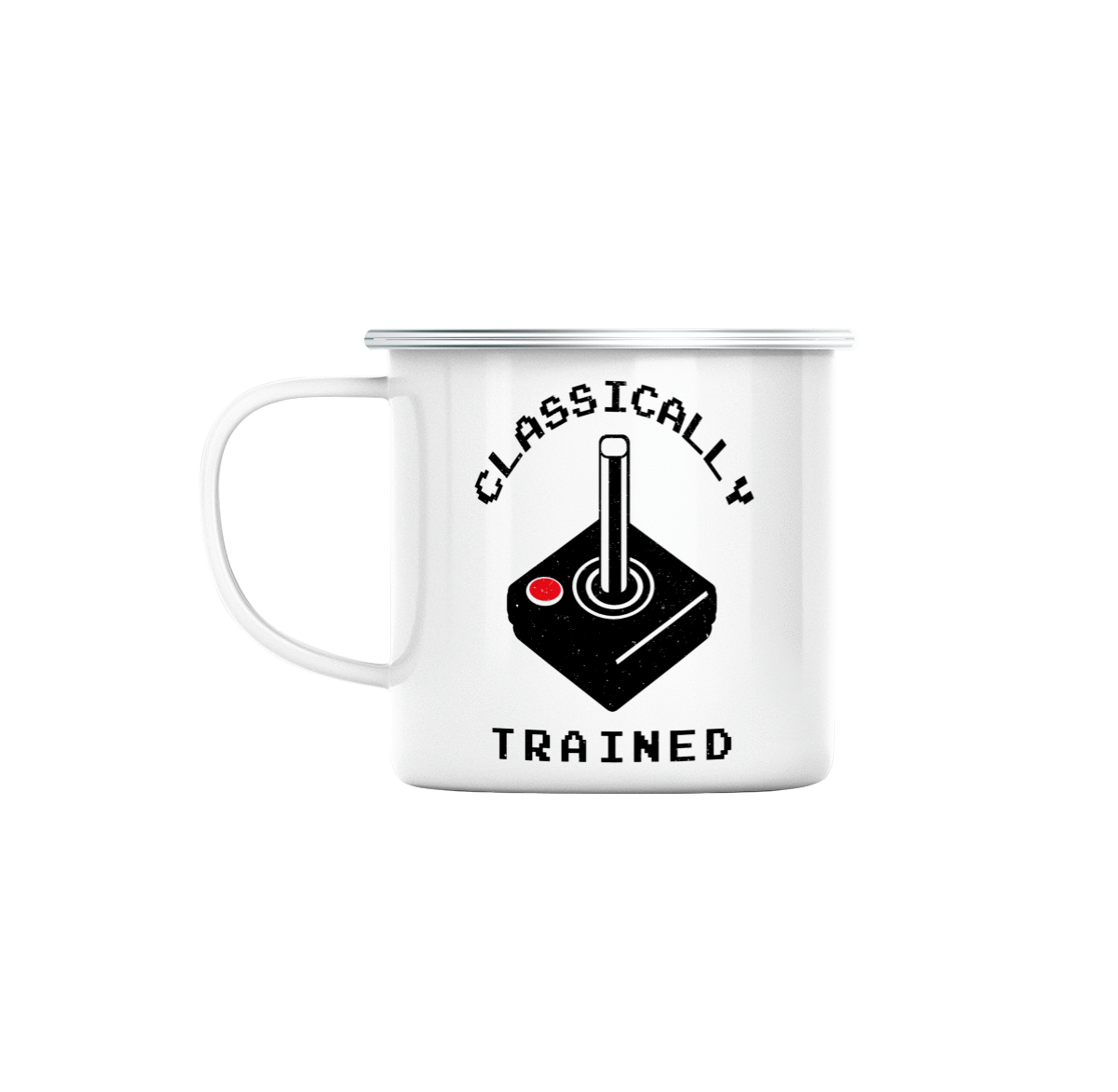 Mug GEEK en Métal Emaillé Classically Trained Jeux Vidéo Retro Gaming Vintage