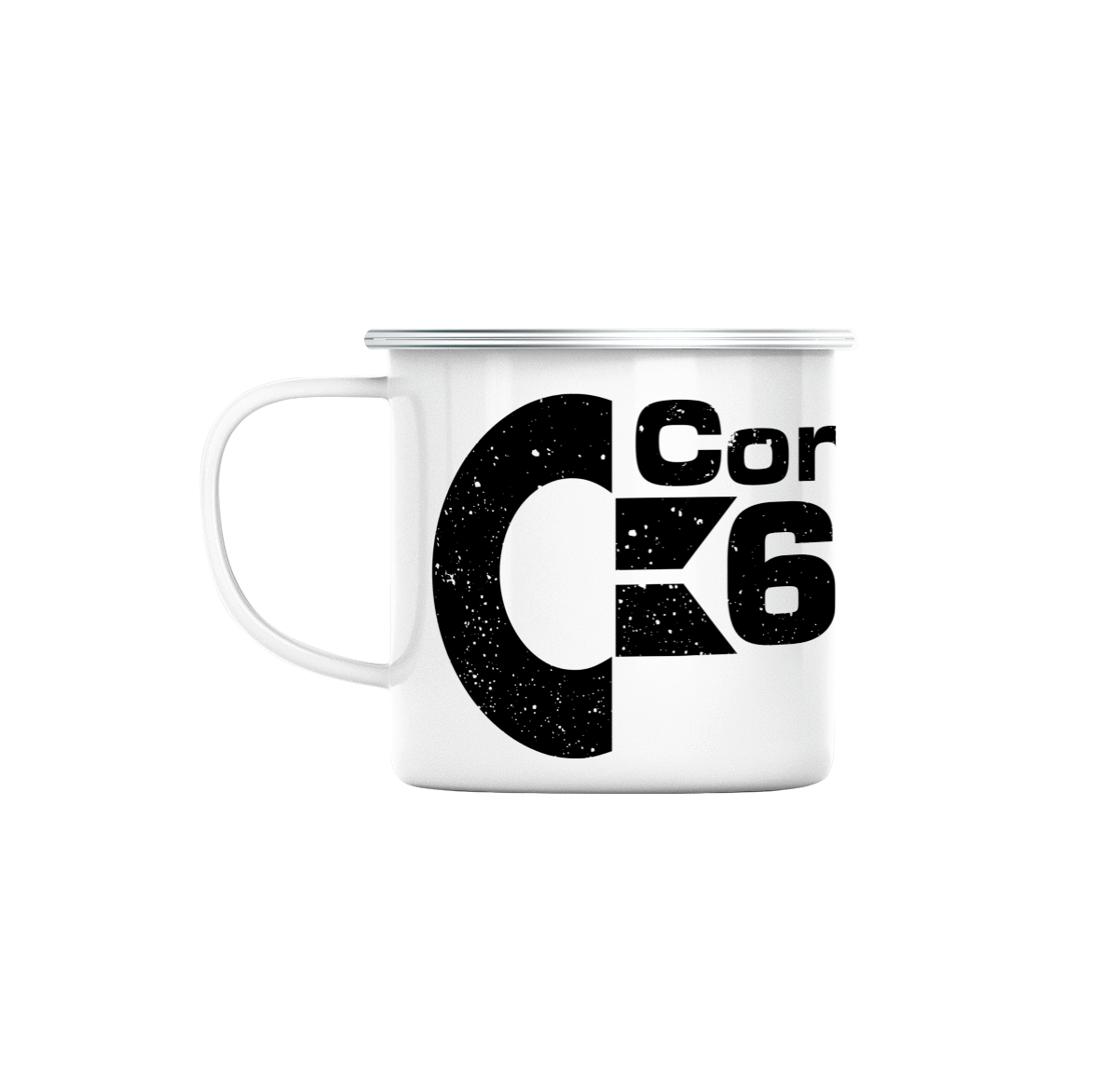 Mug GEEK en Métal Emaillé Commodore 64 Jeux Vidéo Retro Gaming Vintage