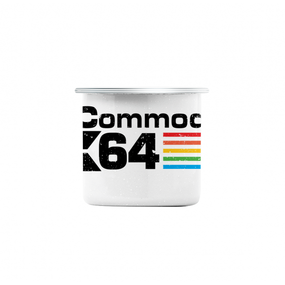 Mug GEEK en Métal Emaillé Commodore 64 Jeux Vidéo Retro Gaming Vintage