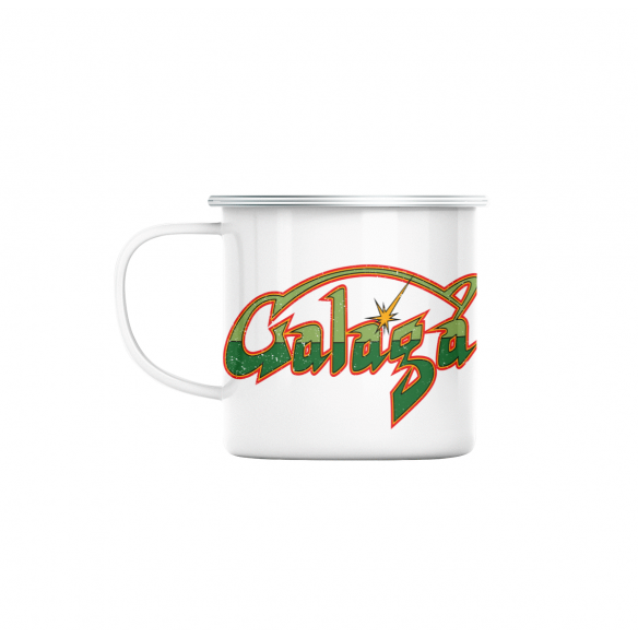Mug GEEK en Métal Emaillé Galaga Jeux Vidéo Retro Gaming Vintage