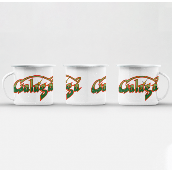 Mug GEEK en Métal Emaillé Galaga Jeux Vidéo Retro Gaming Vintage