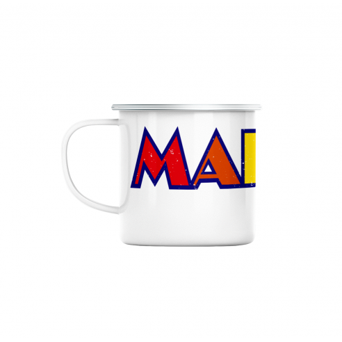 Mug GEEK en Métal Emaillé Mappy Jeux Vidéo Retro Gaming Vintage Arcade