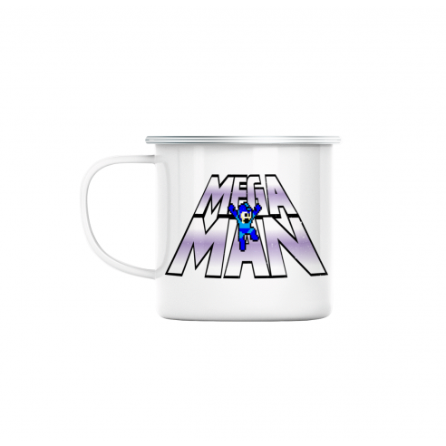 Mug GEEK en Métal Emaillé Mega Man Jeux Vidéo Retro Gaming Vintage