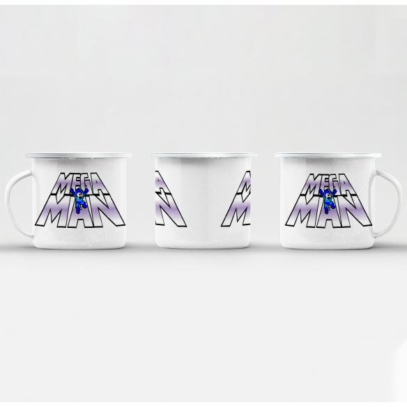 Mug GEEK en Métal Emaillé Mega Man Jeux Vidéo Retro Gaming Vintage
