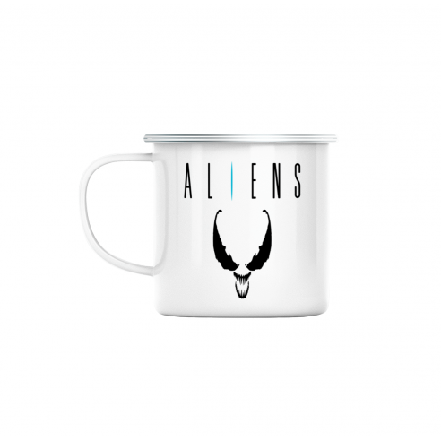 Mug GEEK en Métal Emaillé Aliens Venom Super Héros Parodie BD Film