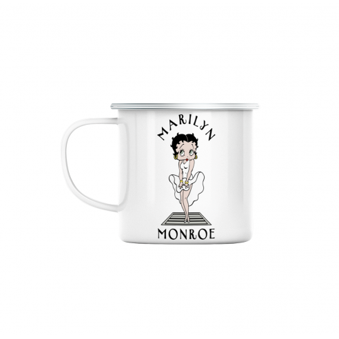 Mug GEEK en Métal Emaillé Marilyn Boop Betty Monroe Parodie Film Series Star Cinema