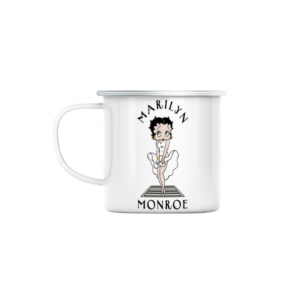 Mug GEEK en Métal Emaillé Marilyn Boop Betty Monroe Parodie Film Series Star Cinema