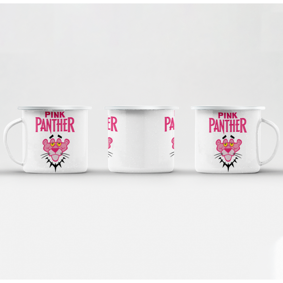 Mug GEEK en Métal Emaillé Rose Panther Black Parodie Film Series Marque