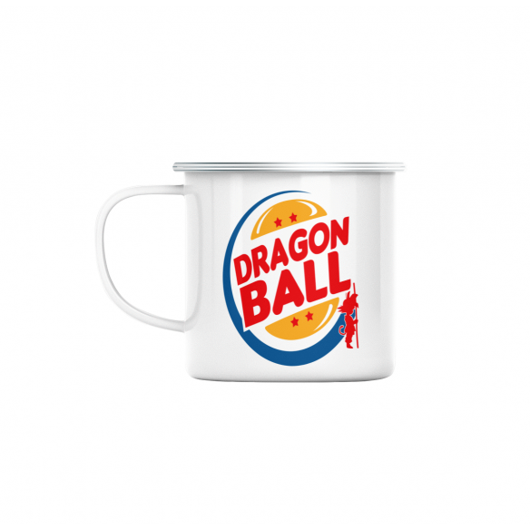 Mug GEEK en Métal Emaillé Burger Dragon Ball Parodie Film Series Anime Fast Food