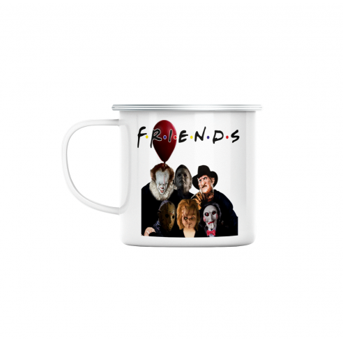 Mug GEEK en Métal Emaillé Friends - Film Horreur Parodie Film Series