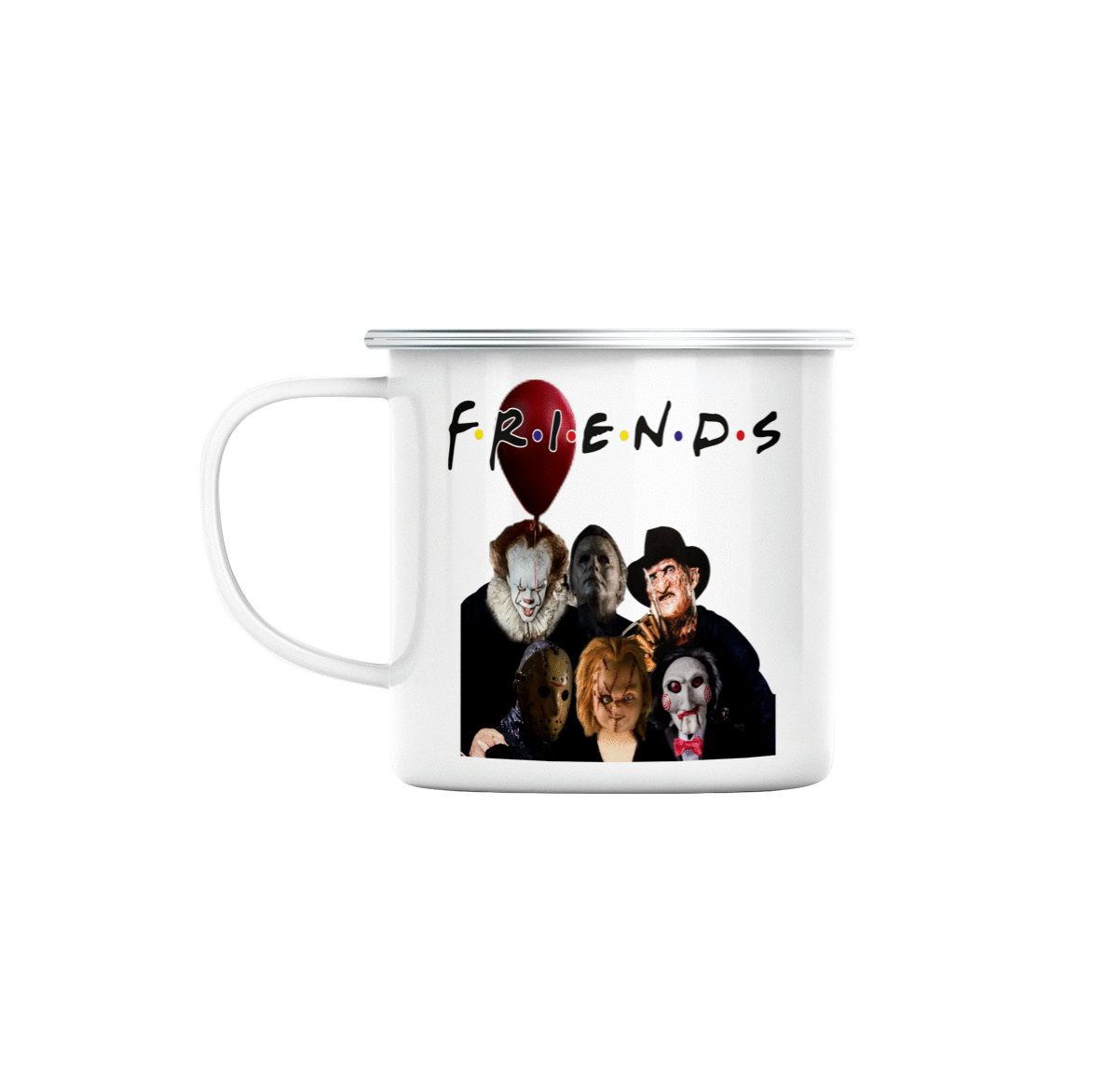 Mug GEEK en Métal Emaillé Friends - Film Horreur Parodie Film Series