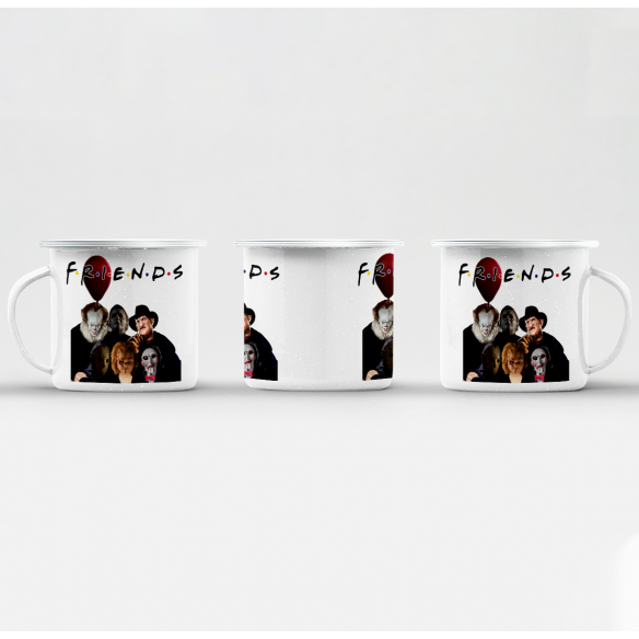 Mug GEEK en Métal Emaillé Friends - Film Horreur Parodie Film Series