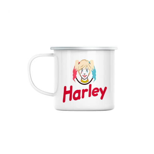 Mug GEEK en Métal Emaillé Harley Wendy Parodie Film Series Restaurant BD