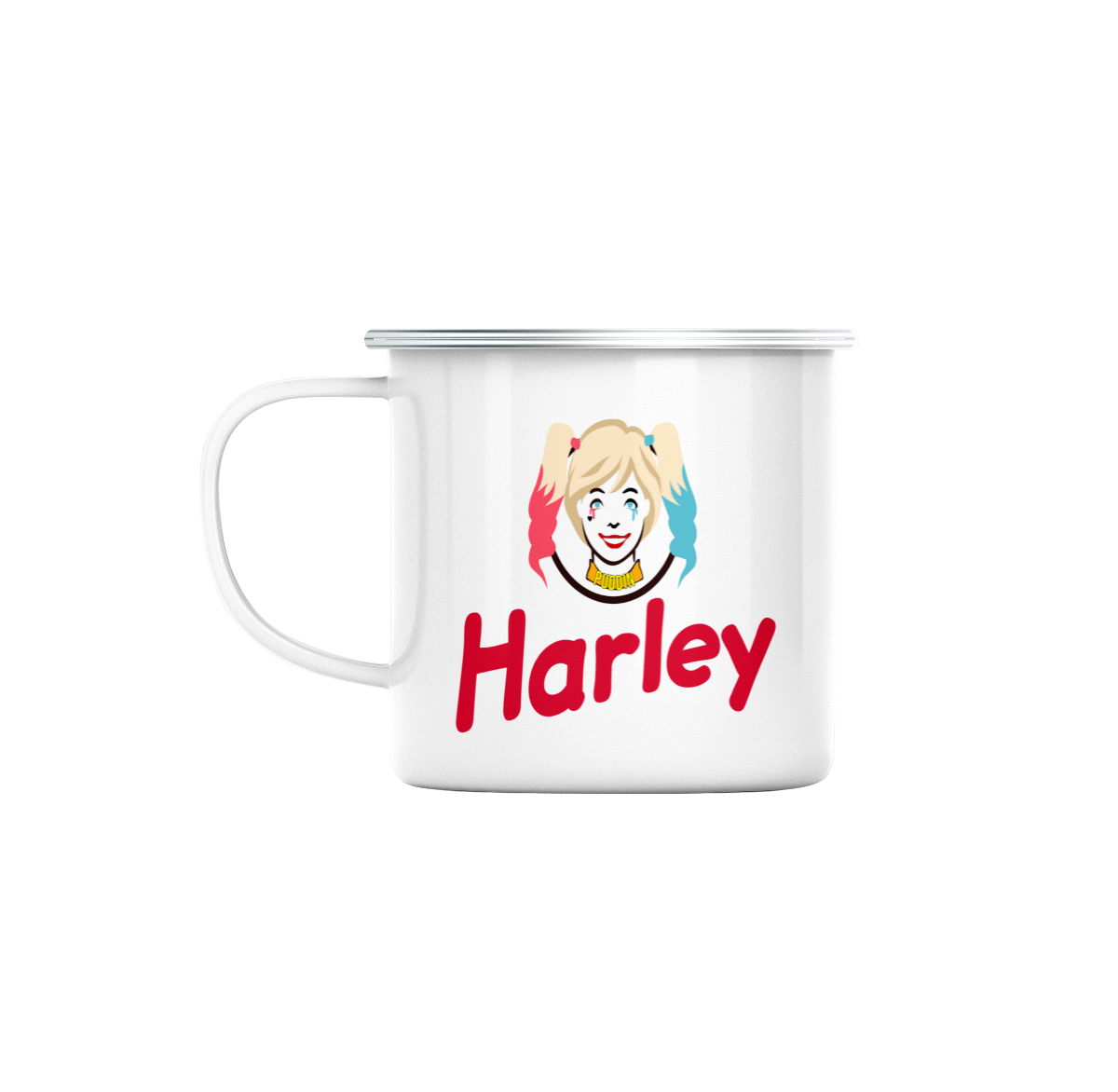 Mug GEEK en Métal Emaillé Harley Wendy Parodie Film Series Restaurant BD