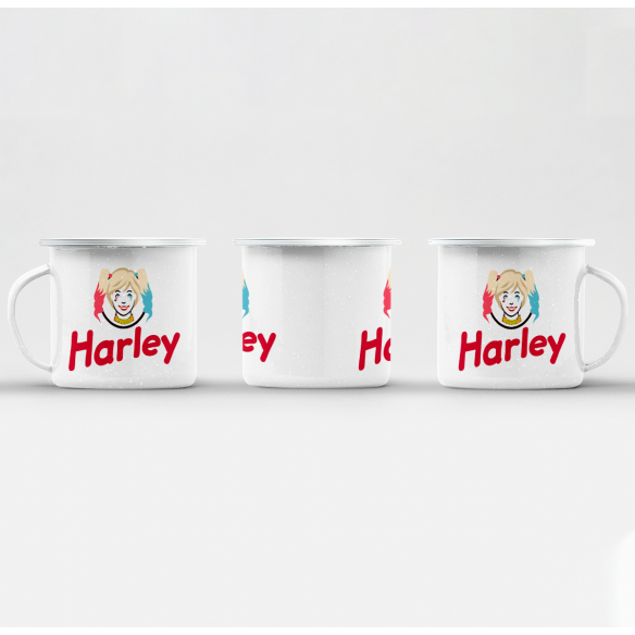 Mug GEEK en Métal Emaillé Harley Wendy Parodie Film Series Restaurant BD