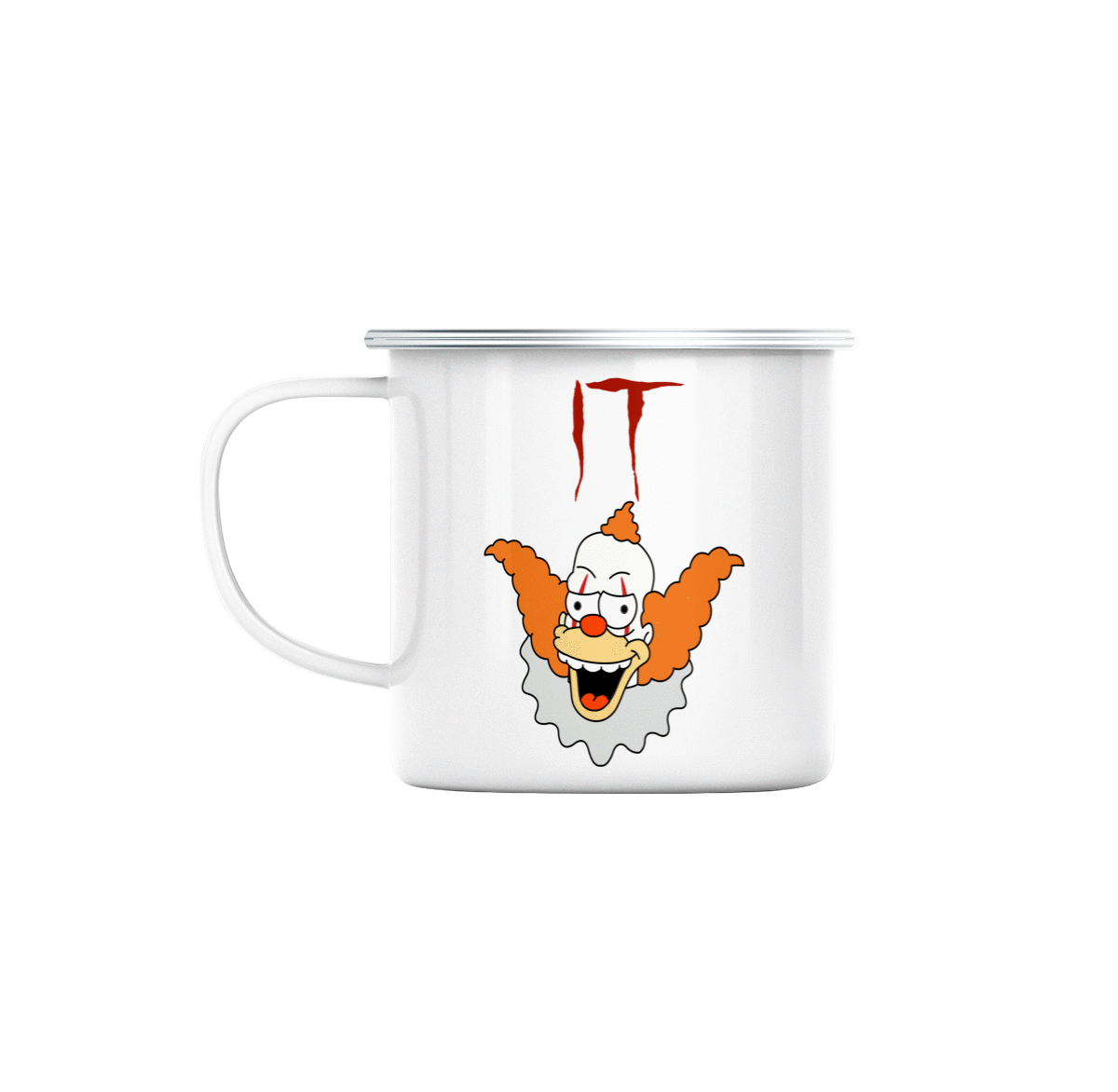 Mug GEEK en Métal Emaillé Krusty Clown It Parodie Film Series Anime
