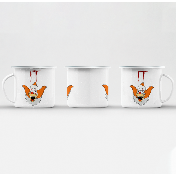 Mug GEEK en Métal Emaillé Krusty Clown It Parodie Film Series Anime