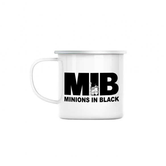 Mug GEEK en Métal Emaillé MIB Minions in Black Parodie Film Anime