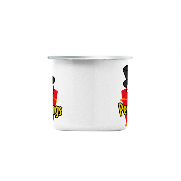 Mug GEEK en Métal Emaillé Pennybags Chips Parodie Jeu de Plateau Marque