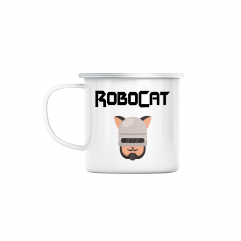 Mug GEEK en Métal Emaillé Robocat Anime Parodie Film Series