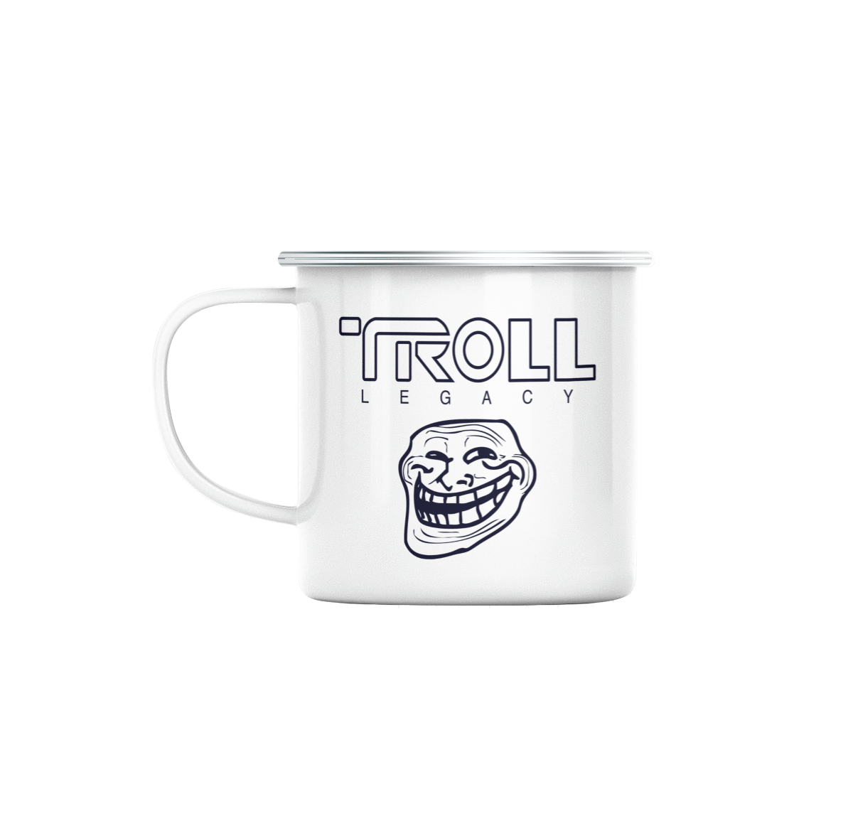 Mug GEEK en Métal Emaillé Troll Legacy Parodie Film Science Fiction Meme