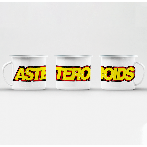 Mug GEEK en Métal Emaillé Asteroids Jeux Vidéo Retro Gaming Vintage Arcade