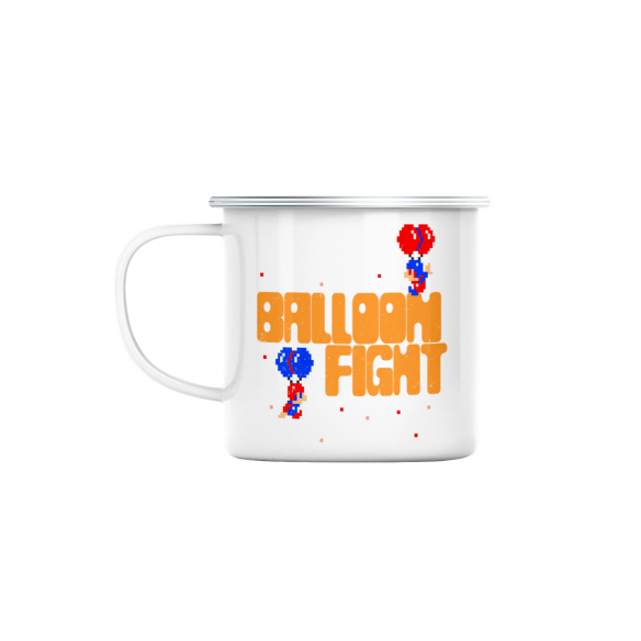 Mug GEEK en Métal Emaillé Balloon Fight Jeux Vidéo Retro Gaming Vintage Arcade