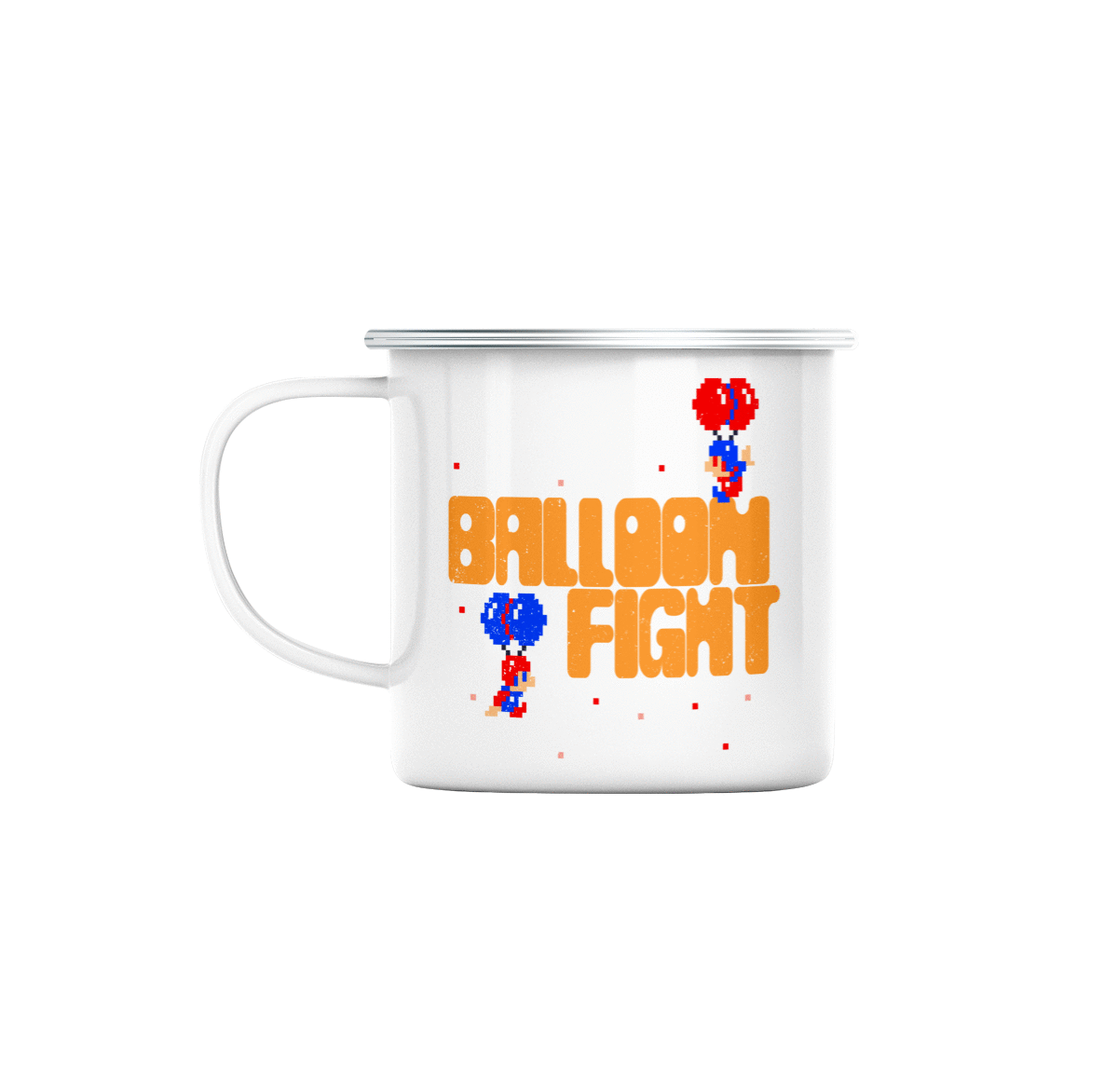 Mug GEEK en Métal Emaillé Balloon Fight Jeux Vidéo Retro Gaming Vintage Arcade