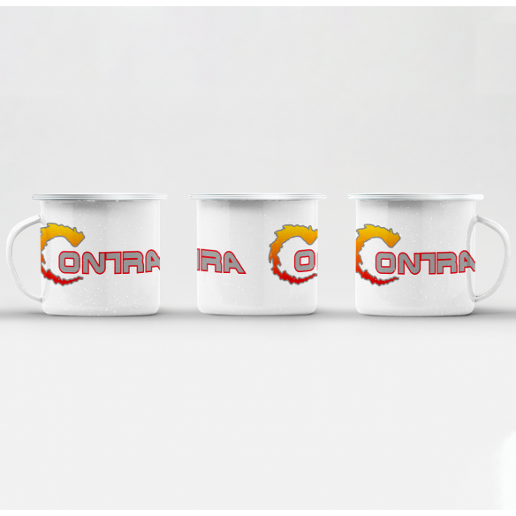 Mug GEEK en Métal Emaillé Contra Jeux Vidéo Retro Gaming Vintage Arcade 80's