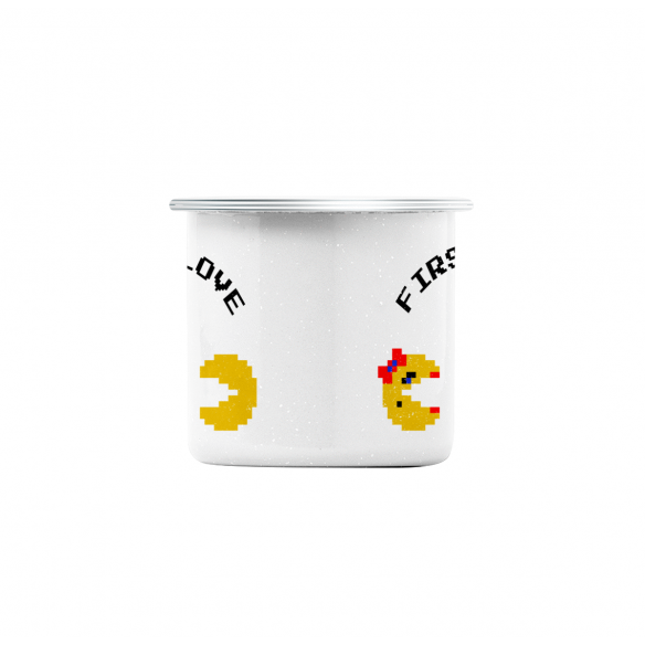Mug GEEK en Métal Emaillé First Love Jeux Vidéo Retro Gaming Saint Valentin 8 Bit