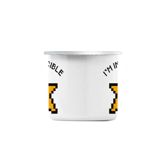 Mug GEEK en Métal Emaillé Etoile Mario Invincible Jeux Vidéo Retro Gaming Vintage