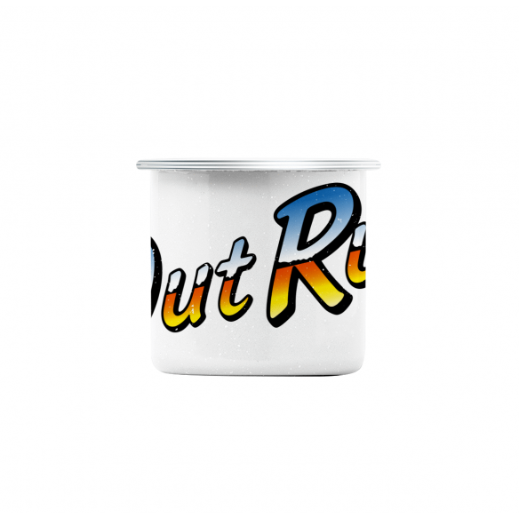 Mug GEEK en Métal Emaillé Out Run Jeux Vidéo Retro Gaming Vintage Course