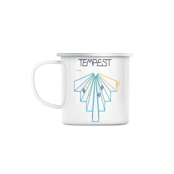 Mug GEEK en Métal Emaillé Tempest Arcade Jeux Vidéo Retro Gaming Vintage