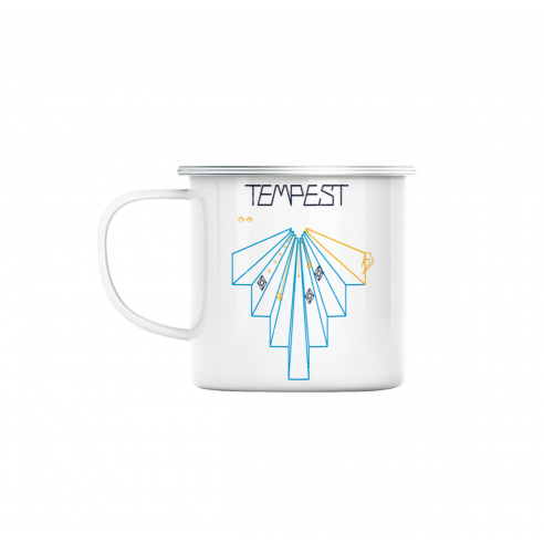 Mug GEEK en Métal Emaillé Tempest Arcade Jeux Vidéo Retro Gaming Vintage
