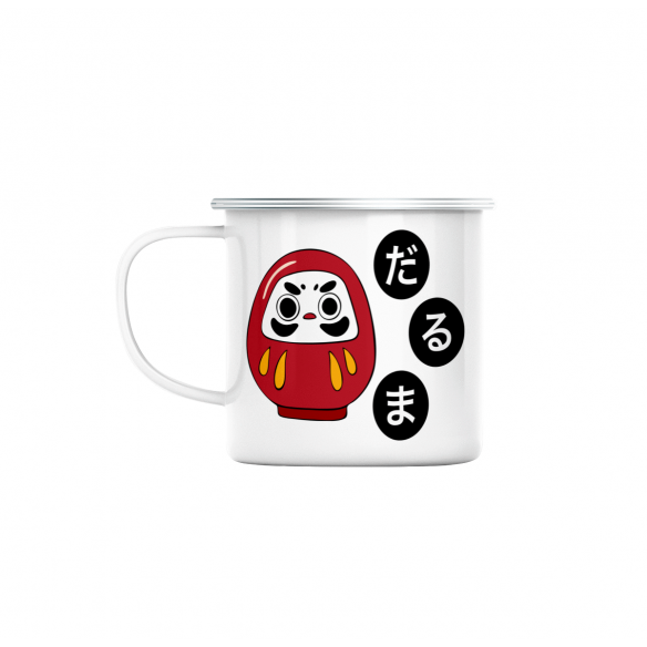 Mug GEEK en Métal Emaillé Daruma Doll Porte bonheur Japon Asie Culture