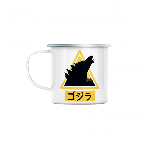 Mug GEEK en Métal Emaillé Dinosaure Monstre Tokyo Japon Asie Culture Film