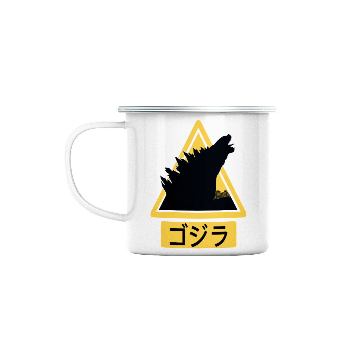Mug GEEK en Métal Emaillé Dinosaure Monstre Tokyo Japon Asie Culture Film