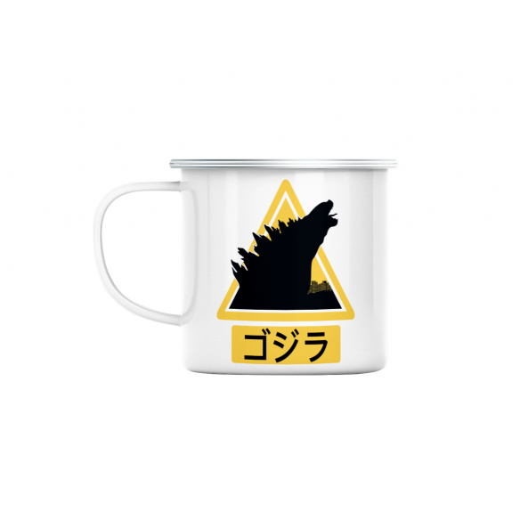 Mug GEEK en Métal Emaillé Dinosaure Monstre Tokyo Japon Asie Culture Film