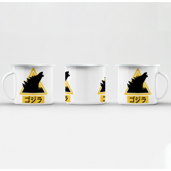 Mug GEEK en Métal Emaillé Dinosaure Monstre Tokyo Japon Asie Culture Film