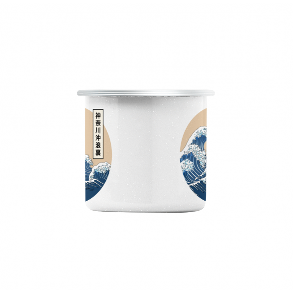 Mug GEEK en Métal Emaillé Hokusai Grandes Vagues Japon Asie Culture Mer