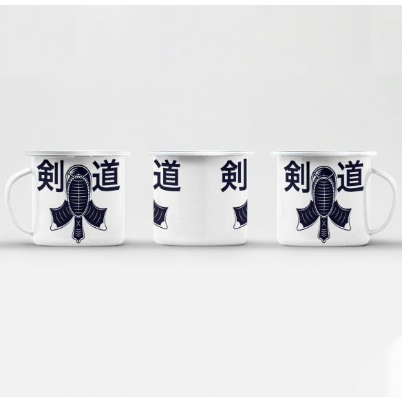 Mug GEEK en Métal Emaillé Kendo Art Martial Samurai Japon Asie Culture