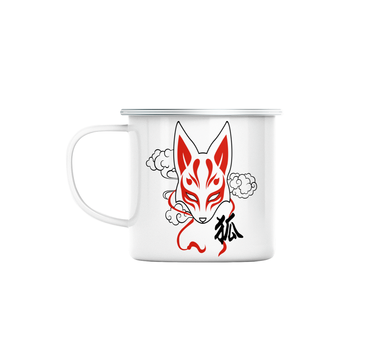 Mug GEEK en Métal Emaillé Kitsune Renard Japon Asie Culture Manga