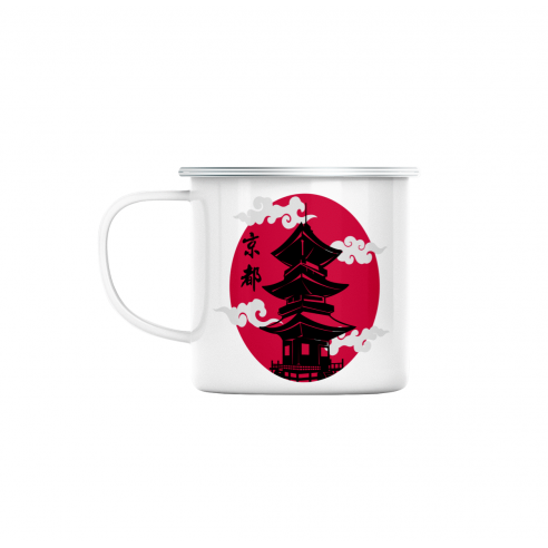 Mug GEEK en Métal Emaillé Chateau Kyoto Japon Asie Culture Empereur