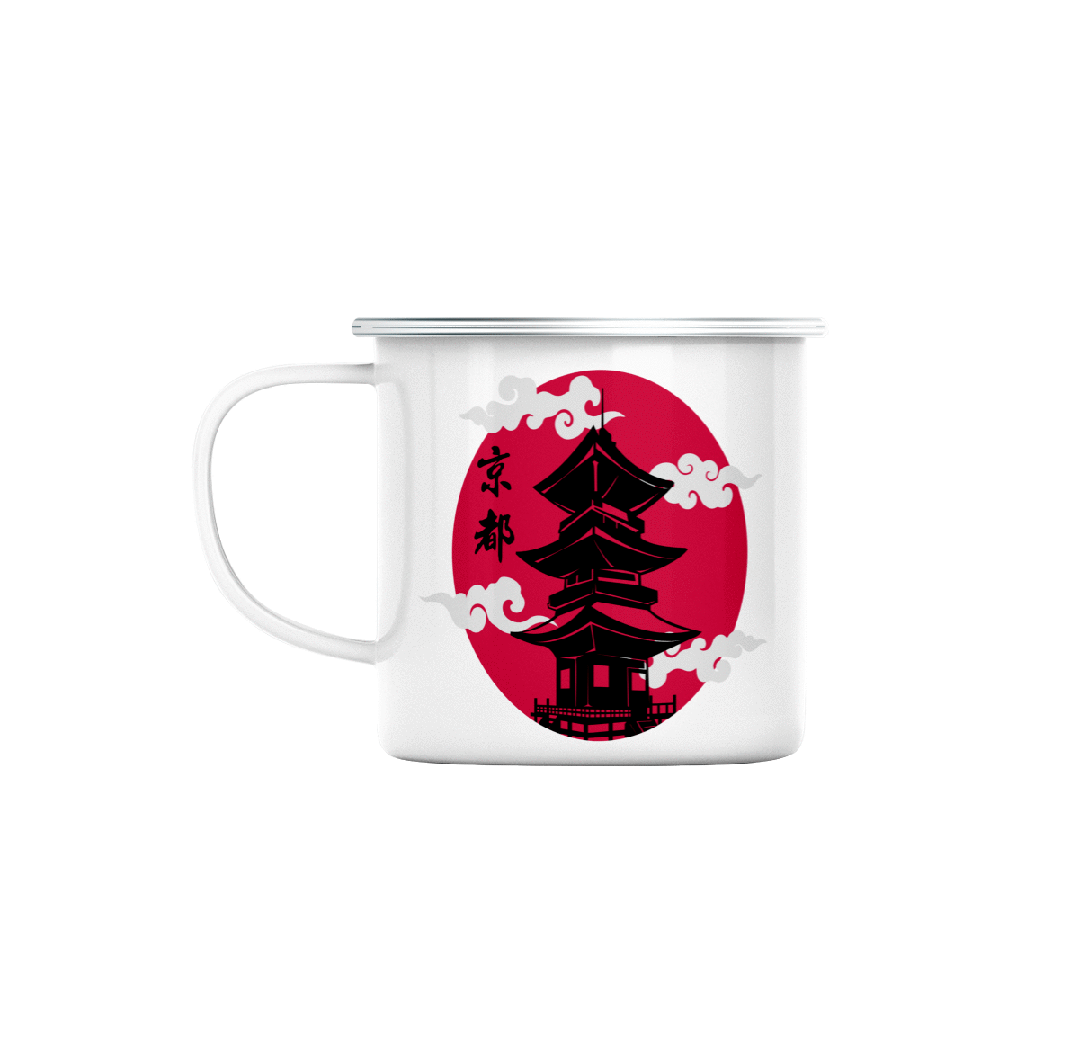 Mug GEEK en Métal Emaillé Chateau Kyoto Japon Asie Culture Empereur
