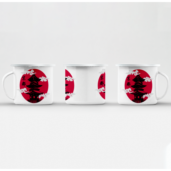 Mug GEEK en Métal Emaillé Chateau Kyoto Japon Asie Culture Empereur